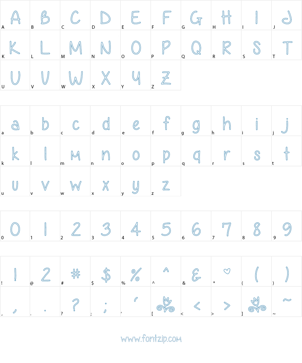 Anjelika Rose Font Character